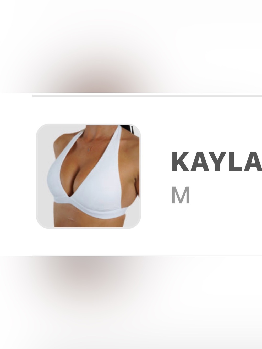 Kayla White Halter Bralette - Women Tops Bras